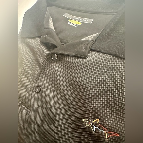 Greg Norman 3XL Black PlayDry Polo Golf Shirt Shark Logo Moisture Wicking - Picture 1 of 11